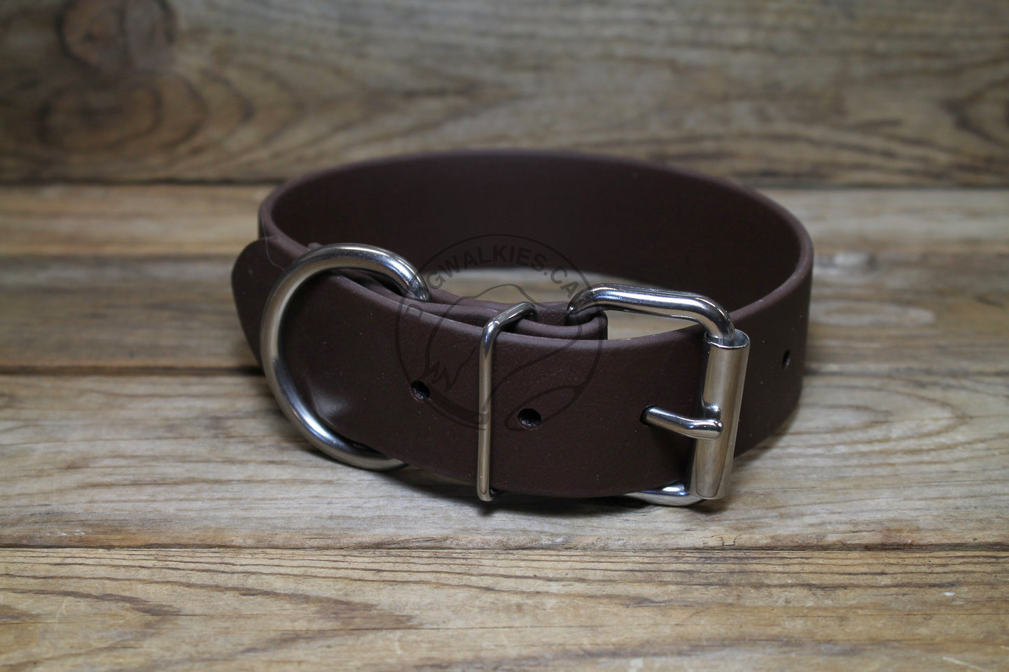 Dark Chocolate Brown Biothane Dog Collar - Extra Wide - 1.5 inch (38mm) wide