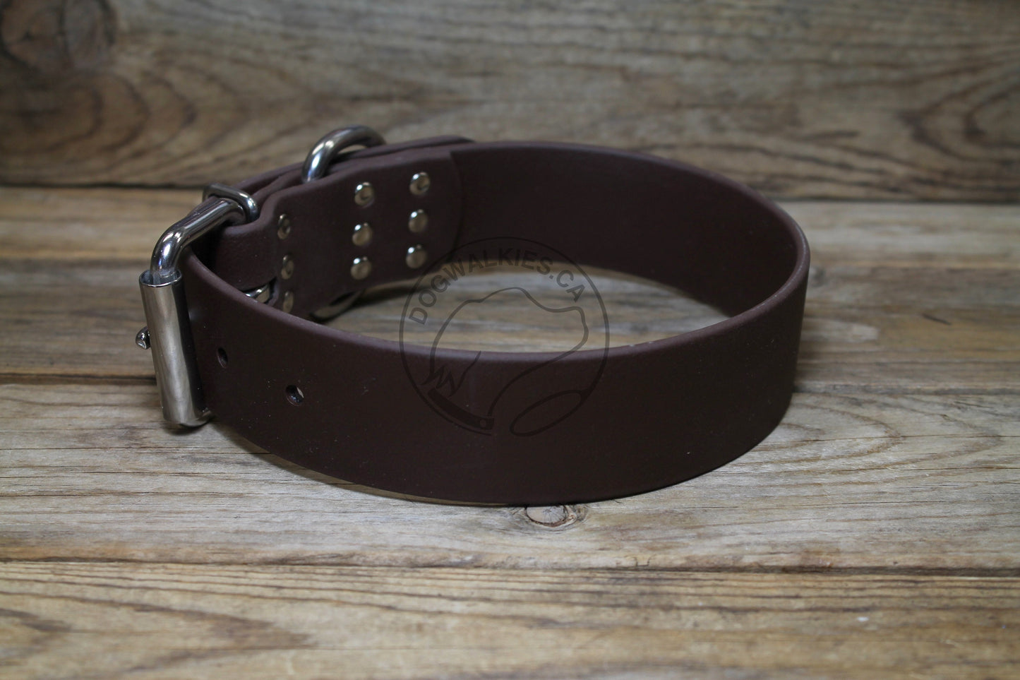 Dark Chocolate Brown Biothane Dog Collar - Extra Wide - 1.5 inch (38mm) wide
