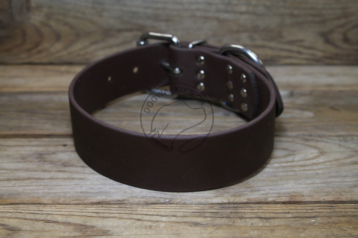 Dark Chocolate Brown Biothane Dog Collar - Extra Wide - 1.5 inch (38mm) wide