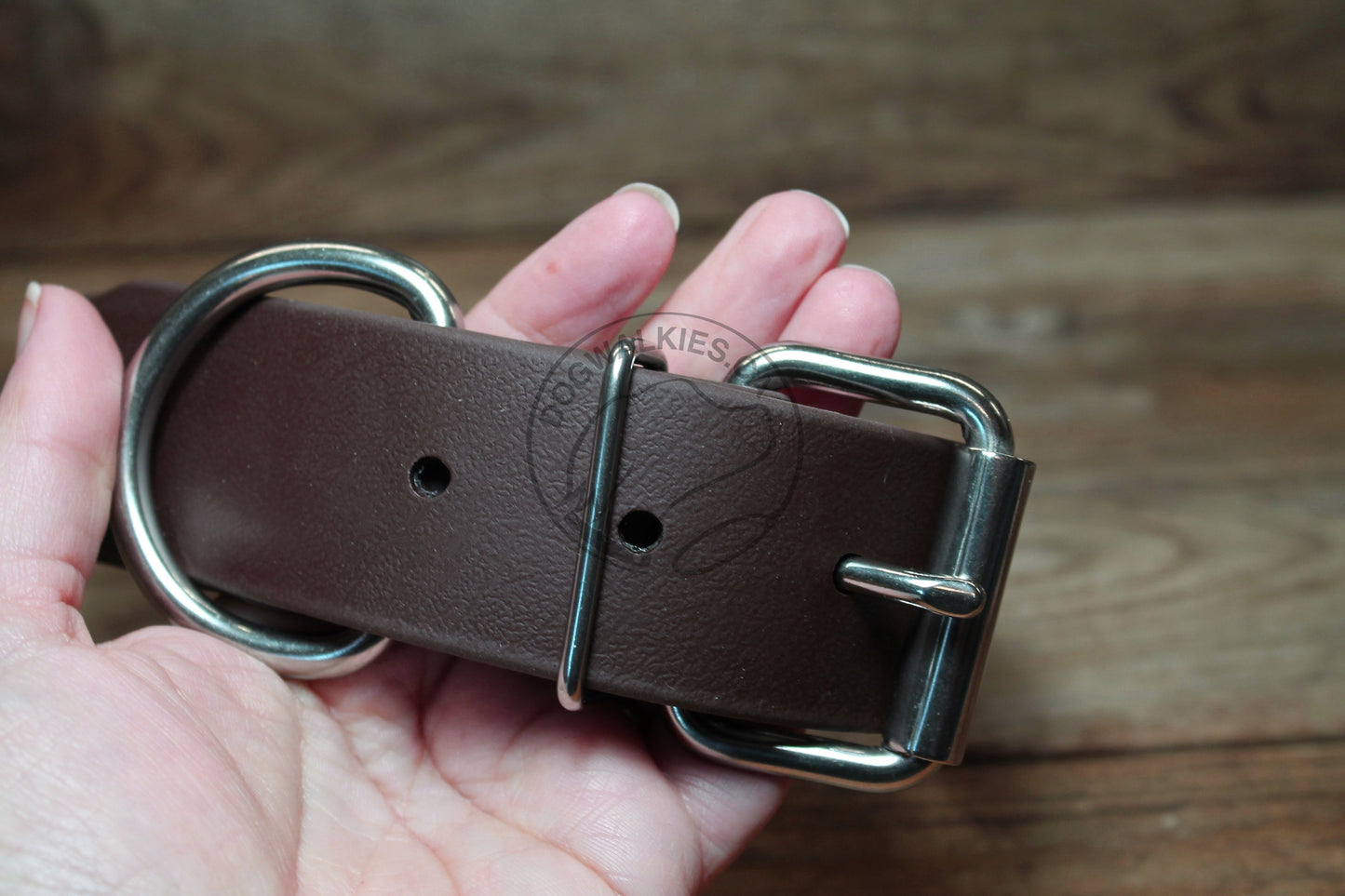 Dark Chocolate Brown Biothane Dog Collar - Extra Wide - 1.5 inch (38mm) wide