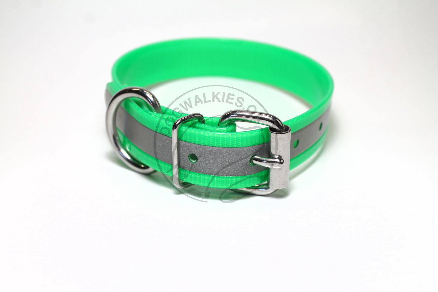 Reflective Genuine Biothane Dog Collar - 1 inch (25mm) wide - all colours
