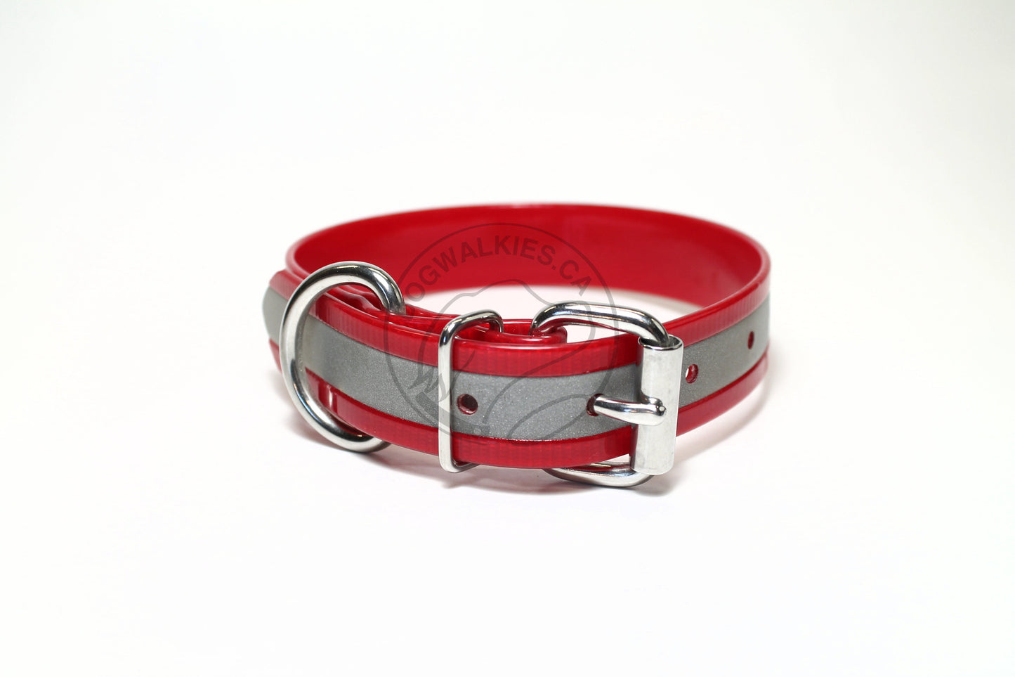 Reflective Genuine Biothane Dog Collar - 1 inch (25mm) wide - all colours