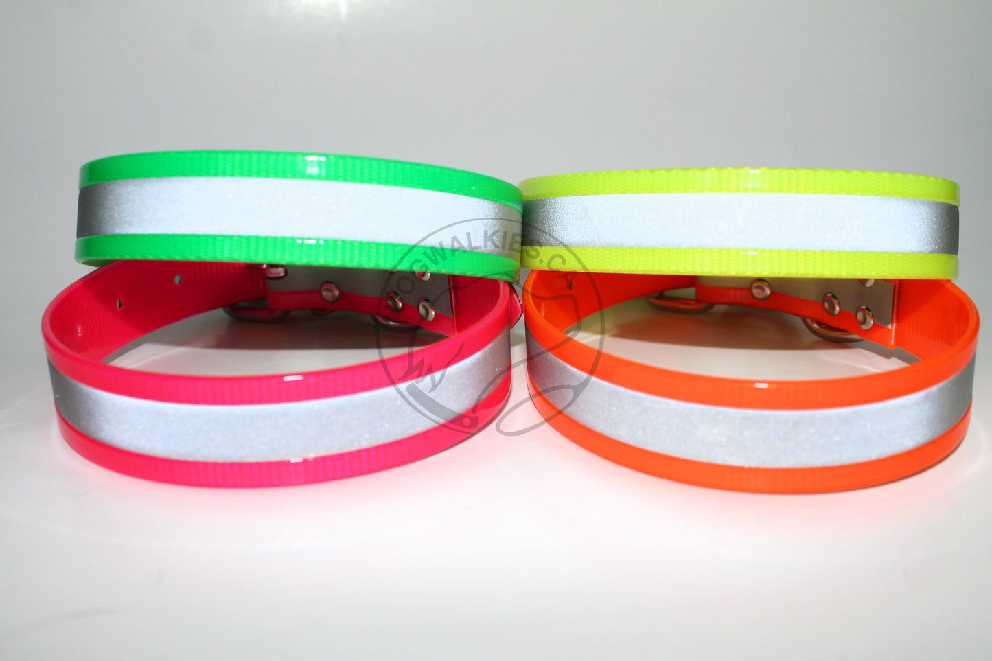 Reflective Genuine Biothane Dog Collar - 1 inch (25mm) wide - all colours