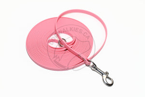 Lighter Weight Waterproof Tracking Recall Long Line - leash for small dog or cats - 3/8" (9mm) Biothane
