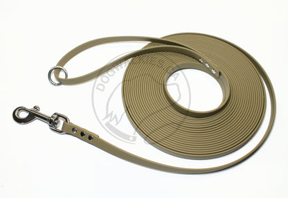 Regular Width, 1/2" (12mm) wide, Biothane Waterproof Tracking Recall Long Line - all colours