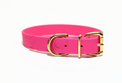 Fuchsia Pink Biothane Dog Collar - 1 inch (25mm) wide