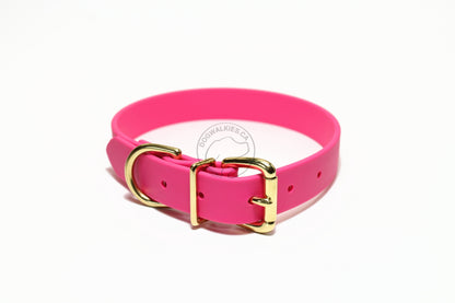 Fuchsia Pink Biothane Dog Collar - 1 inch (25mm) wide