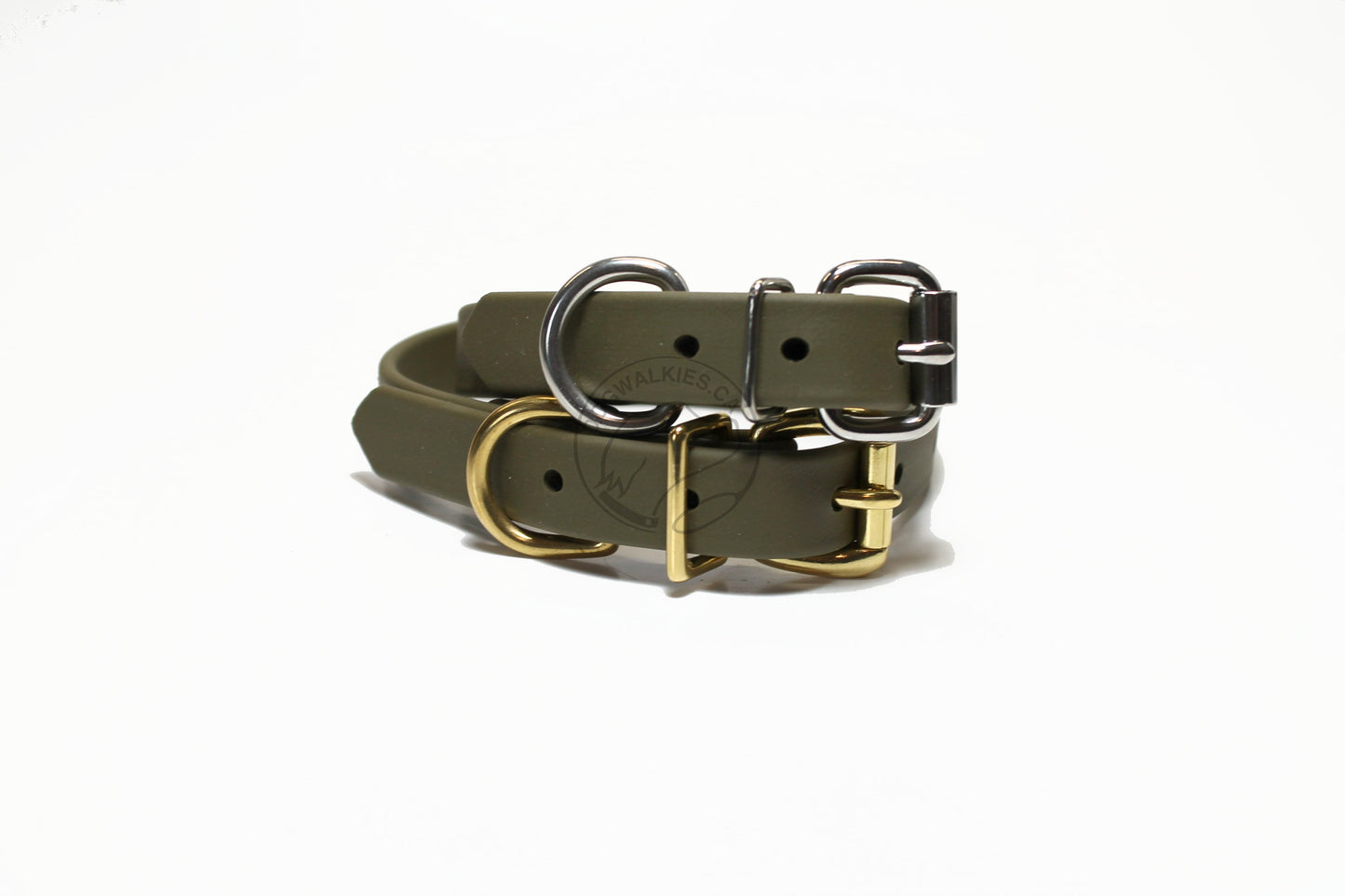 Olive Green Biothane Dog Collar - 3/4" (20mm) wide