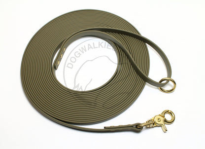 Regular Width, 1/2" (12mm) wide, Biothane Waterproof Tracking Recall Long Line - all colours