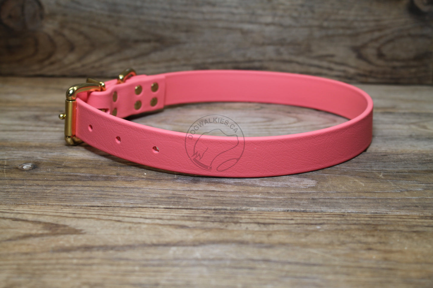 Peach Coral Biothane Dog Collar - 1 inch (25mm) wide