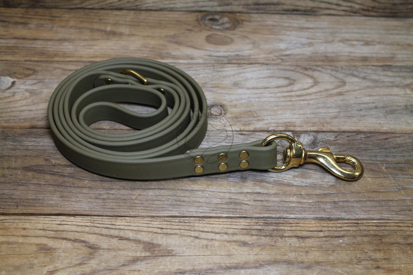 Olive Green Biothane Large Dog Leash
