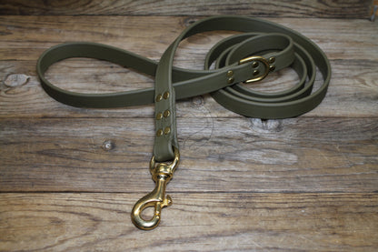 Olive Green Biothane Large Dog Leash