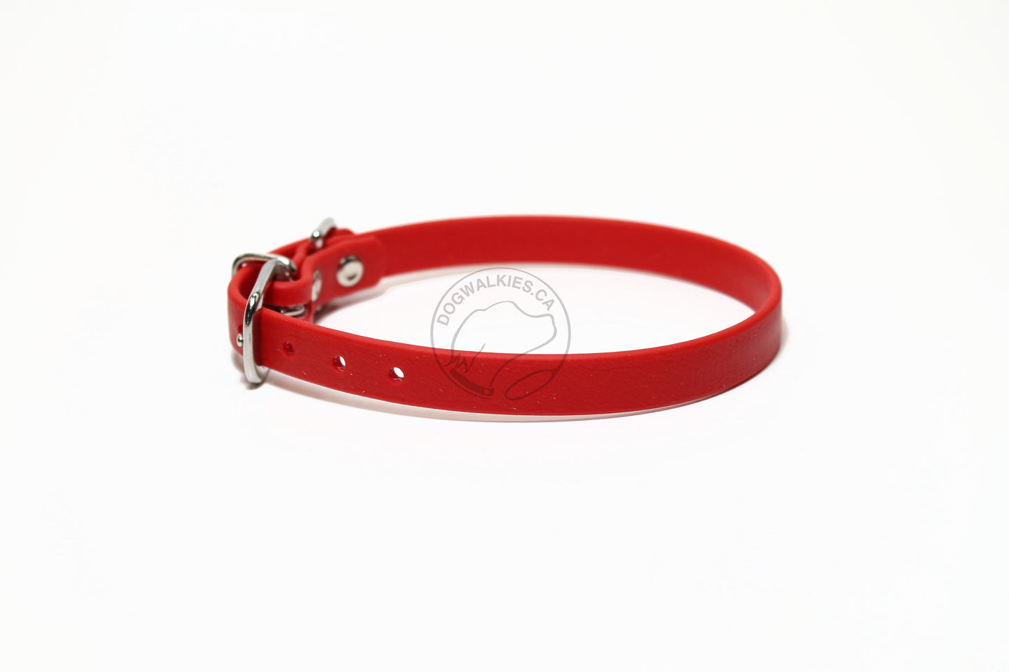 Poppy Red Biothane Small Dog Collar - 1/2" (12mm) wide