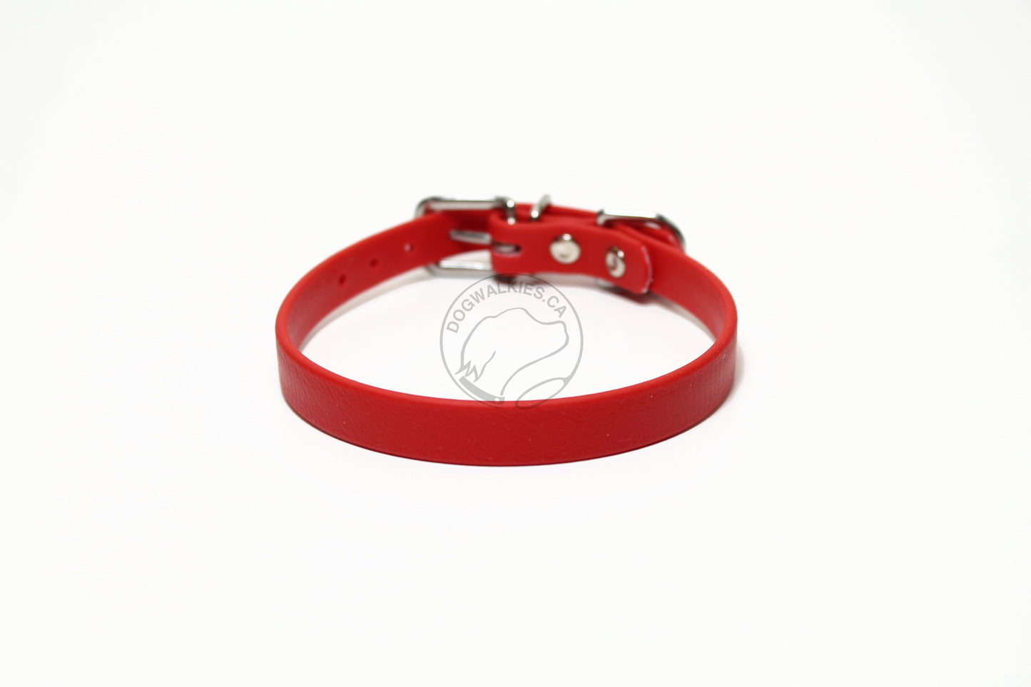 Poppy Red Biothane Small Dog Collar - 1/2" (12mm) wide