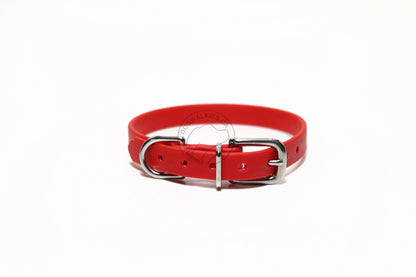 Poppy Red Biothane Small Dog Collar - 1/2" (12mm) wide