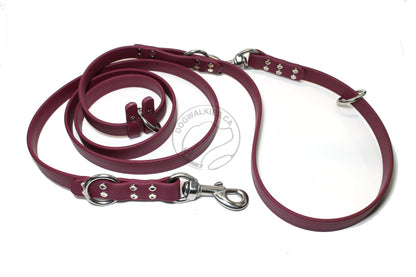 WIDER Heavy Convertible Waterproof Leash in Genuine Biothane - 20mm (3/4") width
