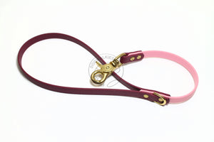 Two Tone Biothane Dog Leash - 1/2" (12mm) wide - Thin leash