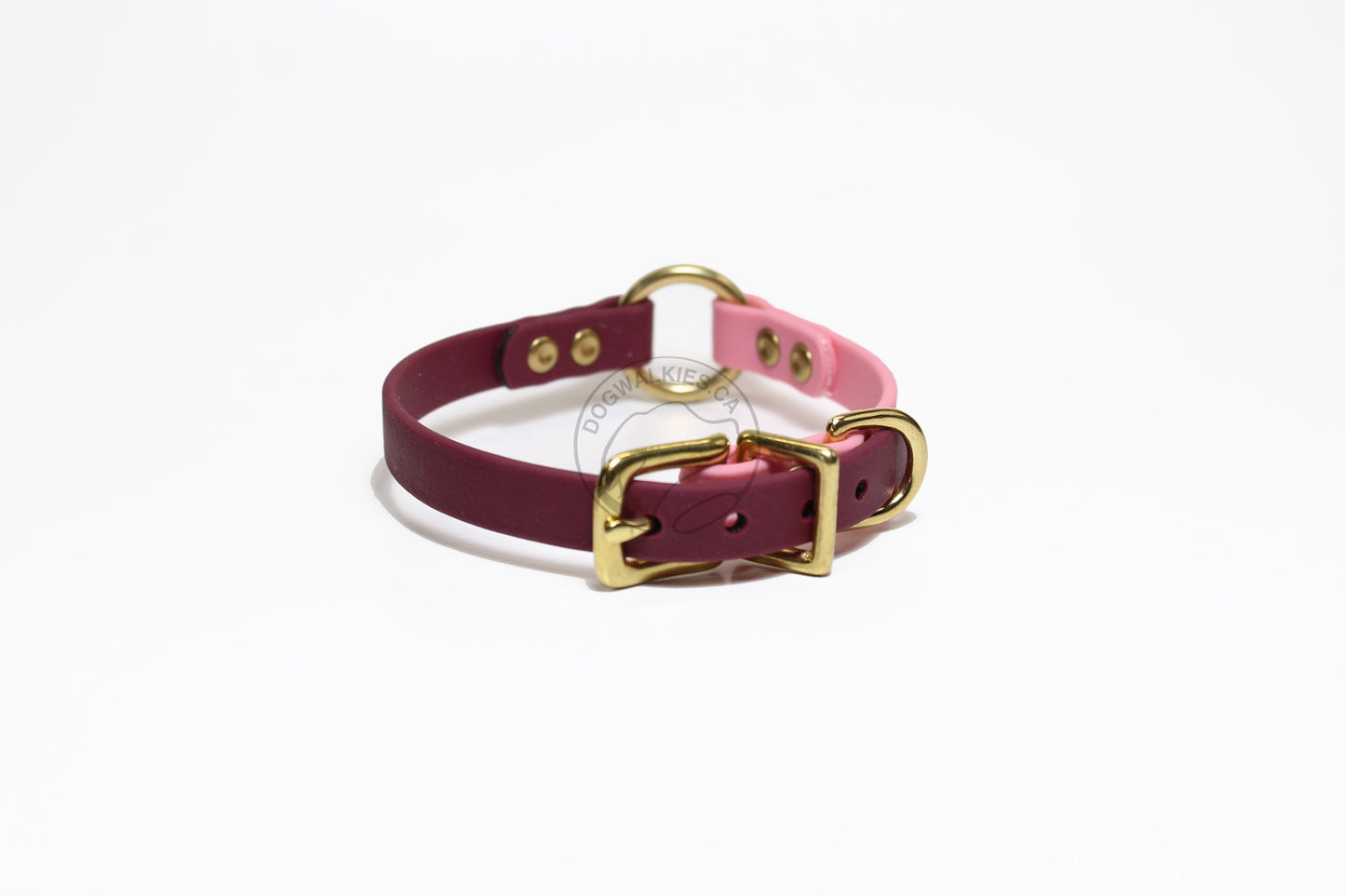 Biothane Thin Two Tone Ring Dog Collar - Waterproof -  1/2" (12mm) wide