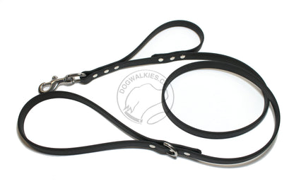 Two Handle Biothane, 5/8" (16mm) wide, Dog Leash - Leash with Traffic Handle