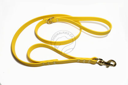 Two Handle Biothane Large 3/4"(20mm) wide Dog Leash - Leash with Traffic Handle - 37 Colours