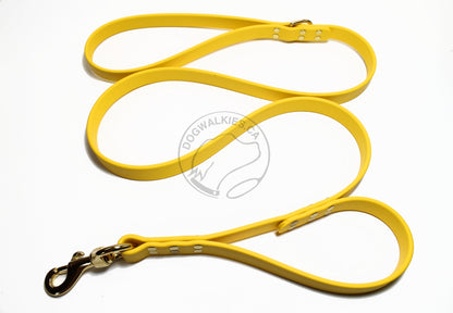 Two Handle Biothane Large 3/4"(20mm) wide Dog Leash - Leash with Traffic Handle - 37 Colours