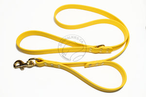 Two Handle Biothane Large 3/4"(20mm) wide Dog Leash - Leash with Traffic Handle - 34 Colours