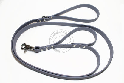 Two Handle Biothane Large 3/4"(20mm) wide Dog Leash - Leash with Traffic Handle - 37 Colours
