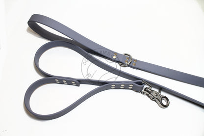 Two Handle Biothane Large 3/4"(20mm) wide Dog Leash - Leash with Traffic Handle - 37 Colours