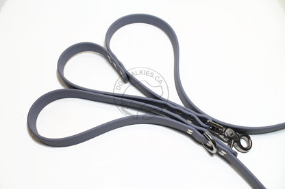 Two Handle Biothane Large 3/4"(20mm) wide Dog Leash - Leash with Traffic Handle - 37 Colours