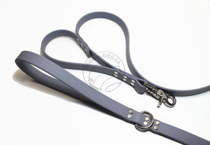 Two Handle Biothane Large 3/4"(20mm) wide Dog Leash - Leash with Traffic Handle - 35 Colours