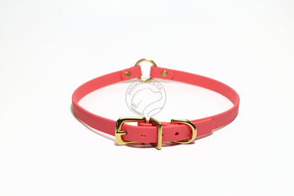 Buckle O-ring Tag Dog Collar in Genuine Biothane - 12mm (1/2") width - O Ring Collar