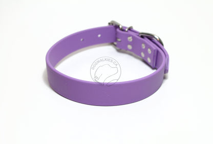 Amethyst Biothane Dog Collar - 1 inch (25mm) wide