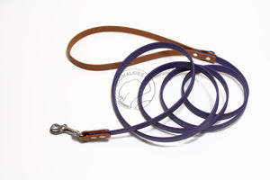 Two Tone Biothane Dog Leash - 1/2" (12mm) wide - Thin leash