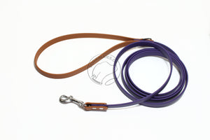 Two Tone Biothane Dog Leash - 1/2" (12mm) wide - Thin leash