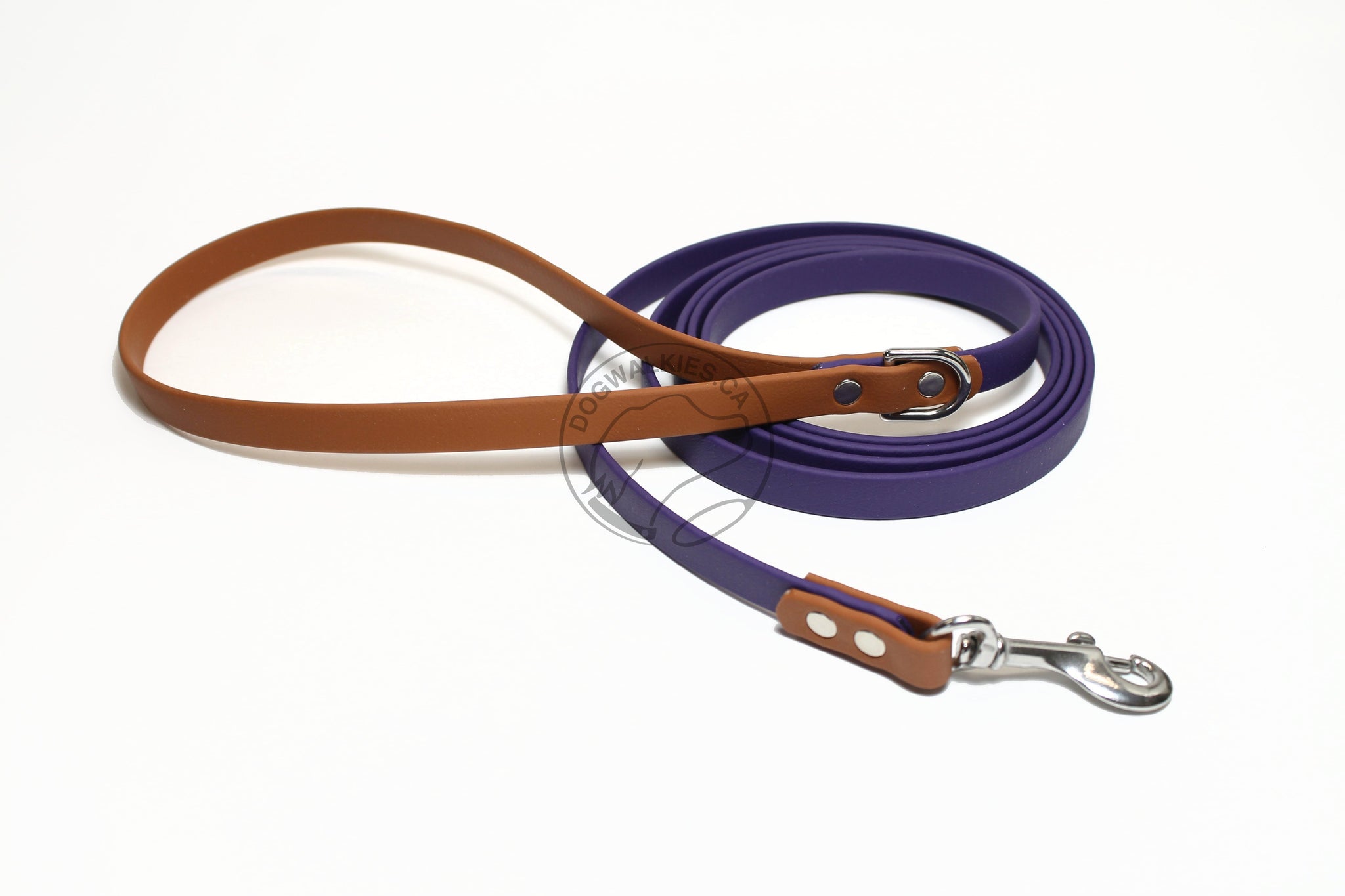 Two Tone Biothane Dog Leash - 1/2" (12mm) wide - Thin leash