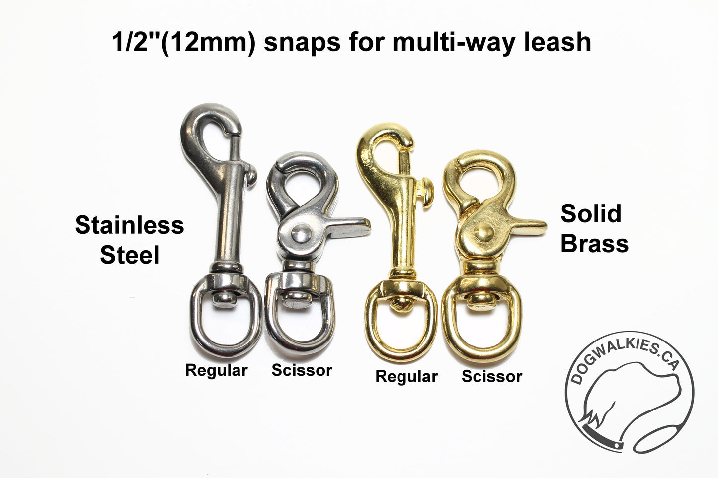 Convertible Waterproof Leash in Genuine Biothane - Lighter 12mm (1/2") width