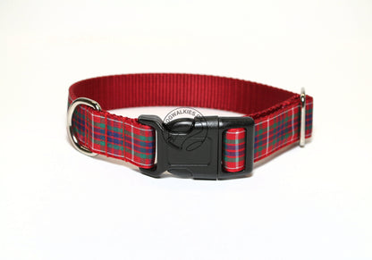 Fraser Clan tartan - dog collar