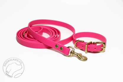 Fuchsia Pink Biothane Small Dog Leash