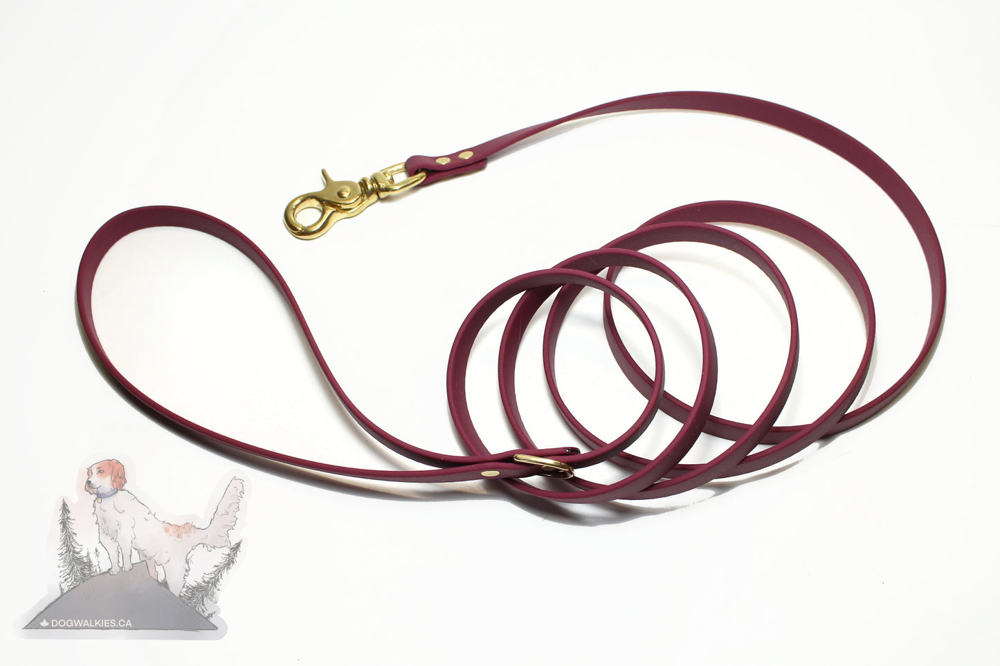 Wine Merlot Biothane Small Dog Leash