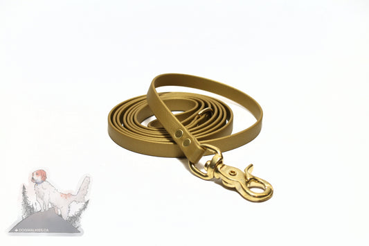 Gold Biothane Small Dog Leash