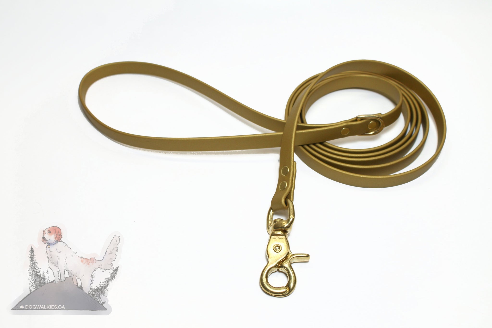 Gold Biothane Small Dog Leash