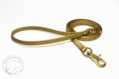 Gold Biothane Small Dog Leash