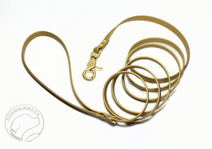 Gold Biothane Small Dog Leash