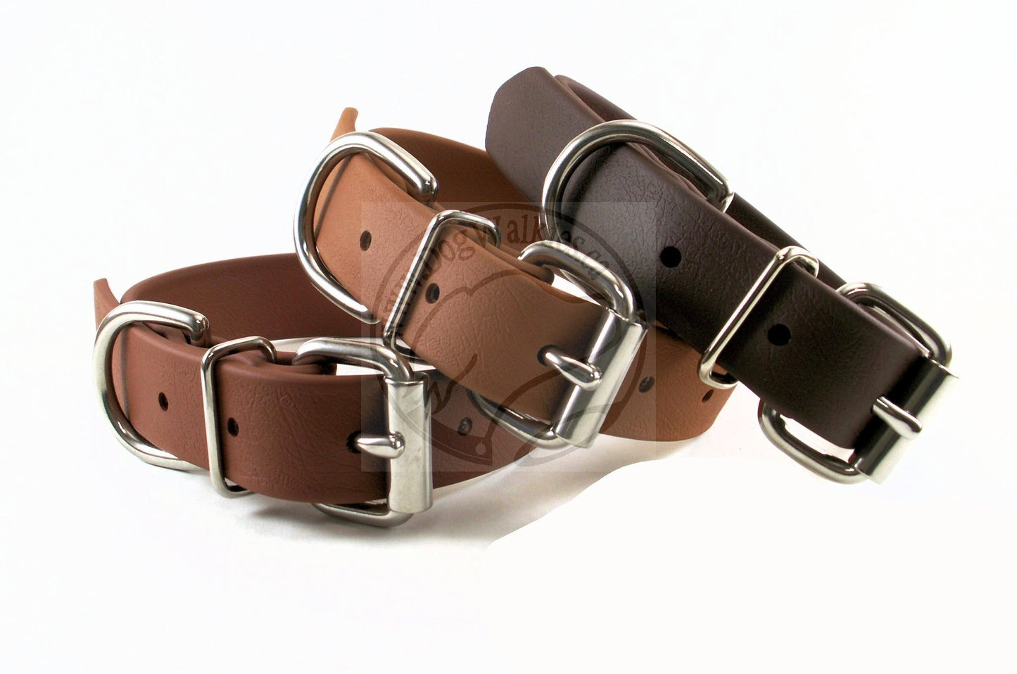 Dark Chocolate Brown Biothane Dog Collar - 1 inch (25mm) wide