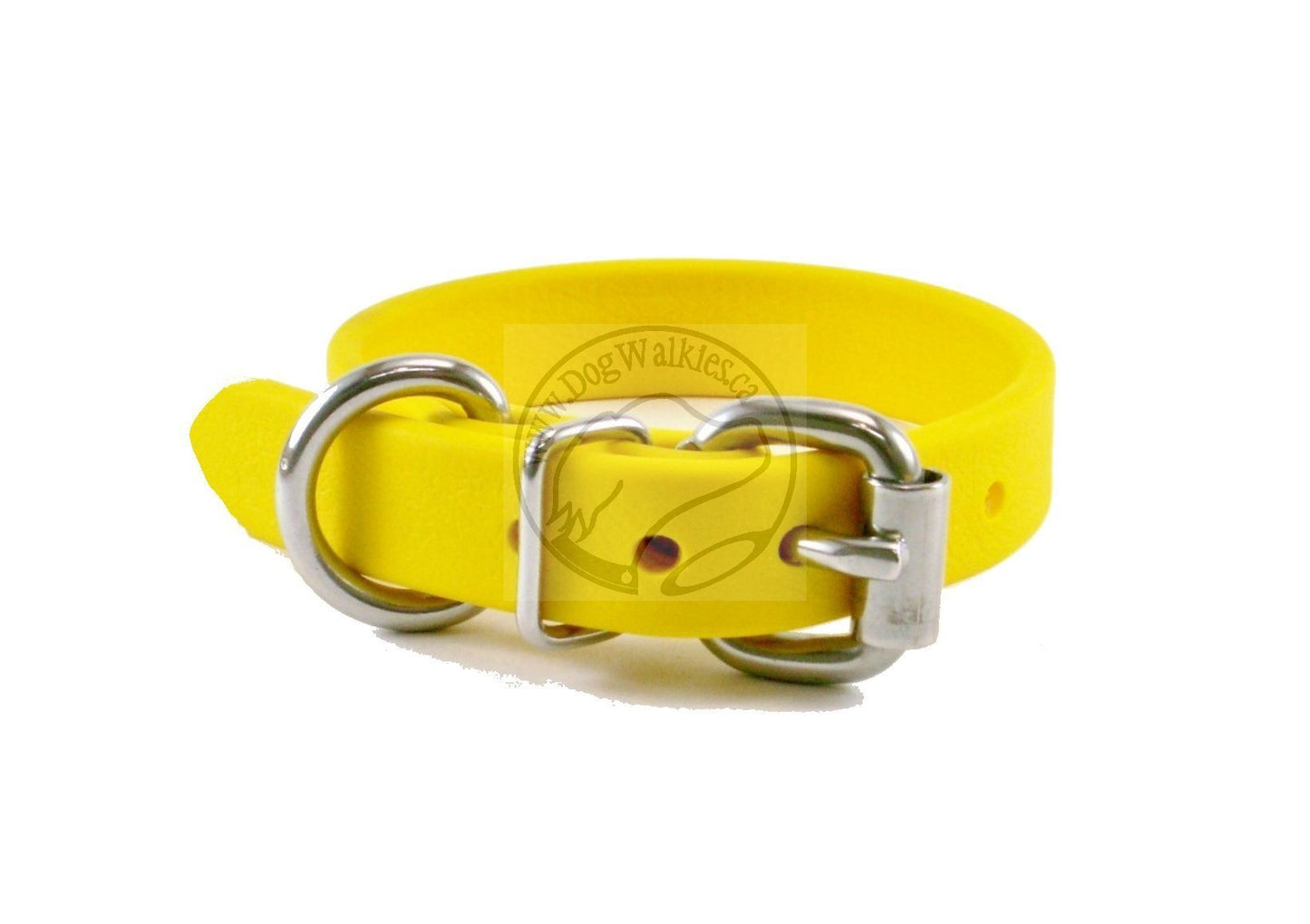 Sunflower Yellow Biothane Dog Collar - 5/8"(16mm) wide