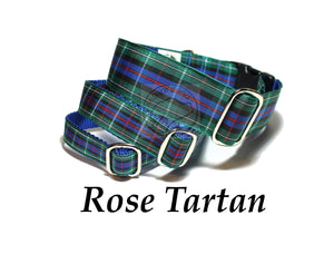 Rose Clan tartan - dog collar