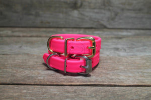 Neon Pink Biothane Dog Collar - 5/8"(16mm) wide