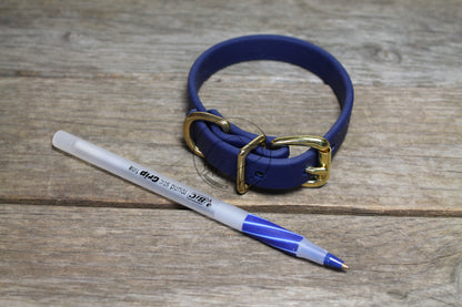 Navy Blue Biothane Dog Collar - 5/8"(16mm) wide