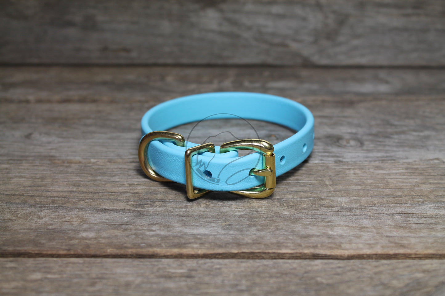 Frozen Blue Biothane Dog Collar - 5/8"(16mm) wide