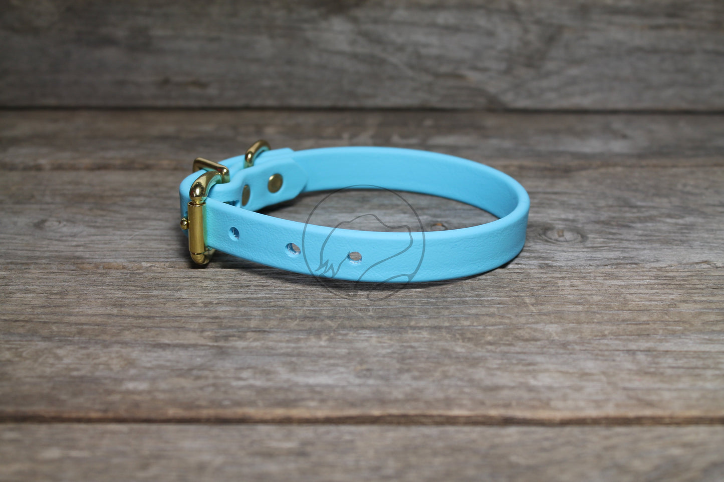 Frozen Blue Biothane Dog Collar - 5/8"(16mm) wide
